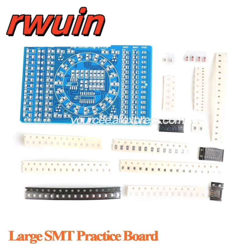 DIY SMT SMD Electronic Component Welding Practice Board PCB Soldering DIY Kit Skill Training Suit