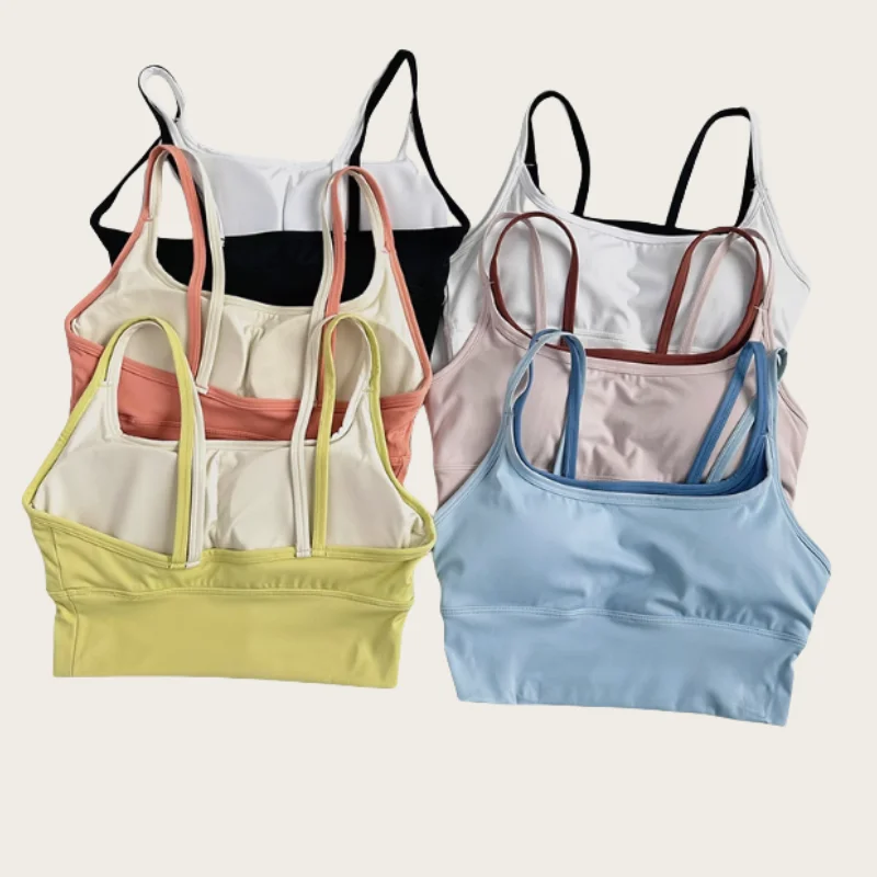 Biustonosze sportowe, topy, bielizna damska, anty-wstrząsowe, zbierające biust, fitness i biust, do noszenia podczas jogi, szybkoschnące, topy na ramiączkach, kamizelki na lato.