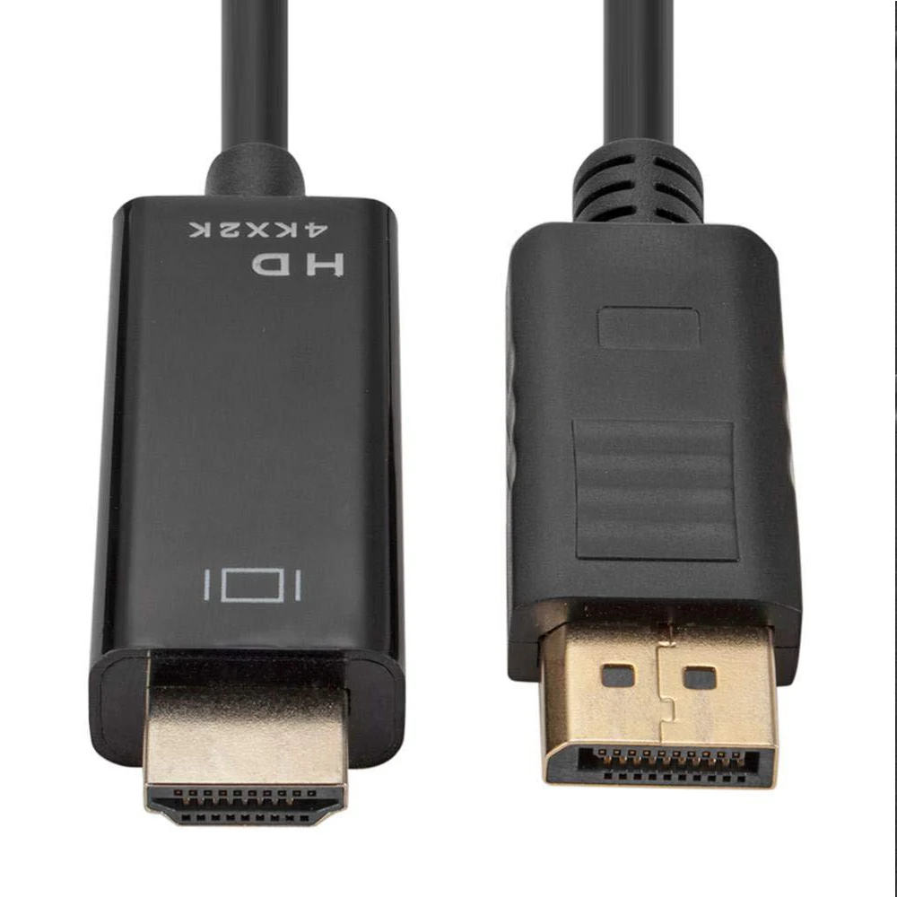 Pop 4K 2K DisplayPort إلى HDMI-متوافق مع محول صوت الفيديو محول عرض ميناء كابل DP لأجهزة الكمبيوتر المحمول العارض شاشة تلفزيون الكمبيوتر
