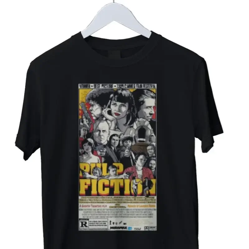 Pulp Fiction Movie Mens Graphic T-Shirt S M L XL 2 3 4 XL Black White
