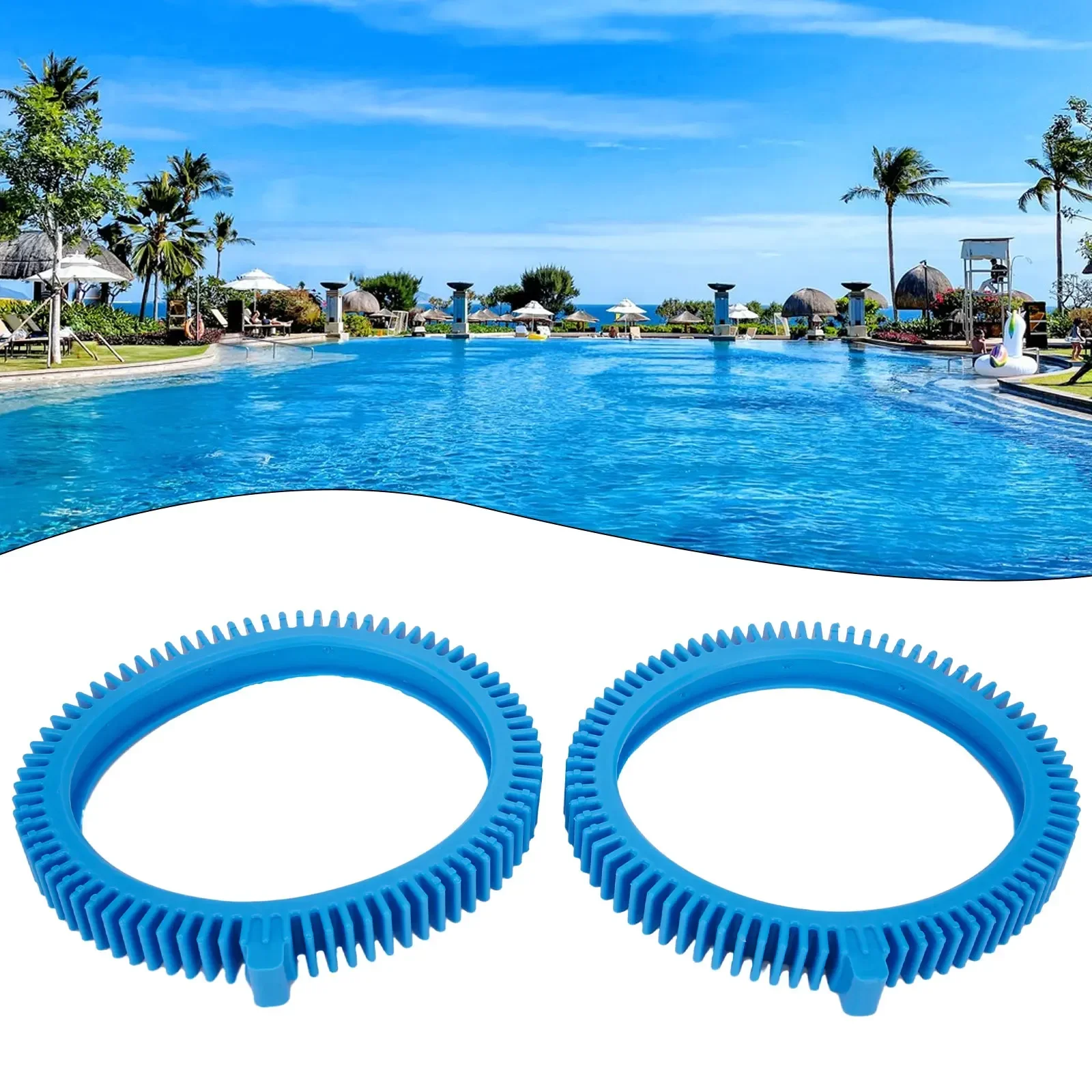 

2Pcs Front & Rear Tire Kit&Super Hump 896584000-143,896584000-082 For Poolvergnuegen Pool Cleaner 2X,4X Wheel Suction