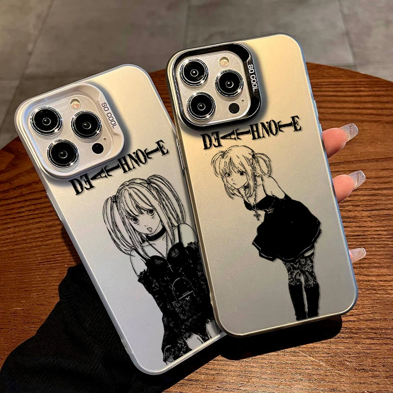 Anime DEATH NOTE For iPhone Apple 15 14 13 12 11 XS XR X 8 7 Pro Max Plus Colorful Silver Shockproof Phone Case Cover Soft TPU