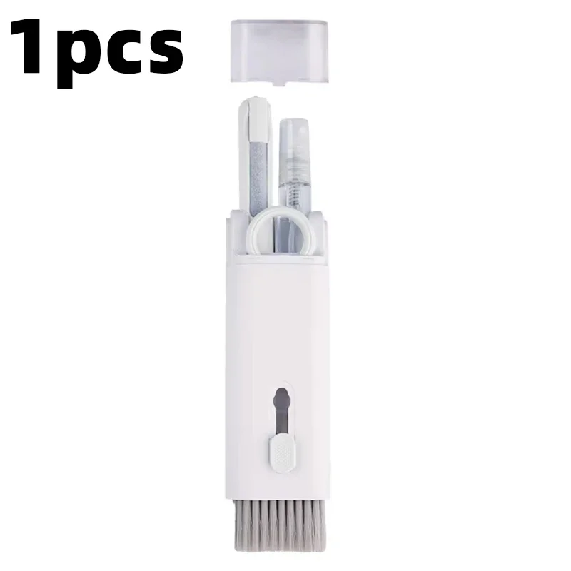 مجموعة فرش تنظيف لوحة مفاتيح الكمبيوتر 7 في 1، قلم تنظيف لسماعات الرأس وأدوات تنظيف الهاتف ومجموعة أدوات سحب غطاء المفاتيح