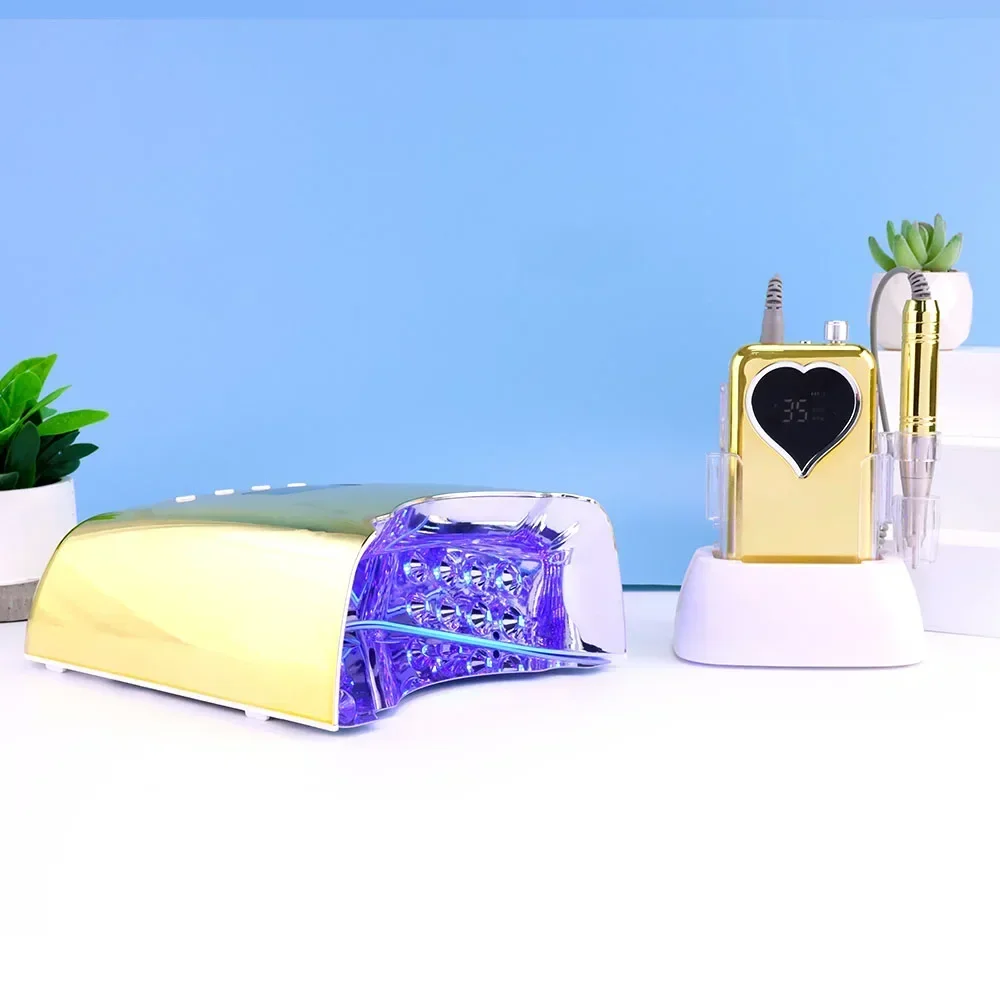 Suprimentos profissionais para unhas, nova cor recarregável, uv, led, gel, lâmpada, 78w, alta potência, sem fio, secador de esmalte