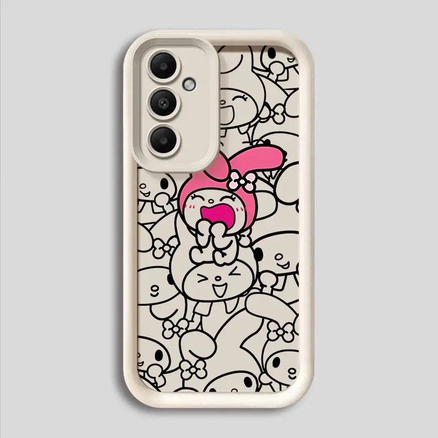 Custodia Cartoon Kuromi Melody per Samsung Galaxy A36 A33 A26 A22 A34 A56 A32 A16 A23 A12 A14 A24 A13 Soft Shell