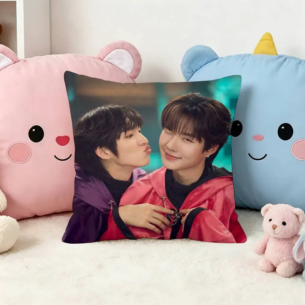 Classic BL Drama GMMTV Square Double-Sided Printed Pillow Case Sofa Cushion Cover Bedroom Bedside Decor