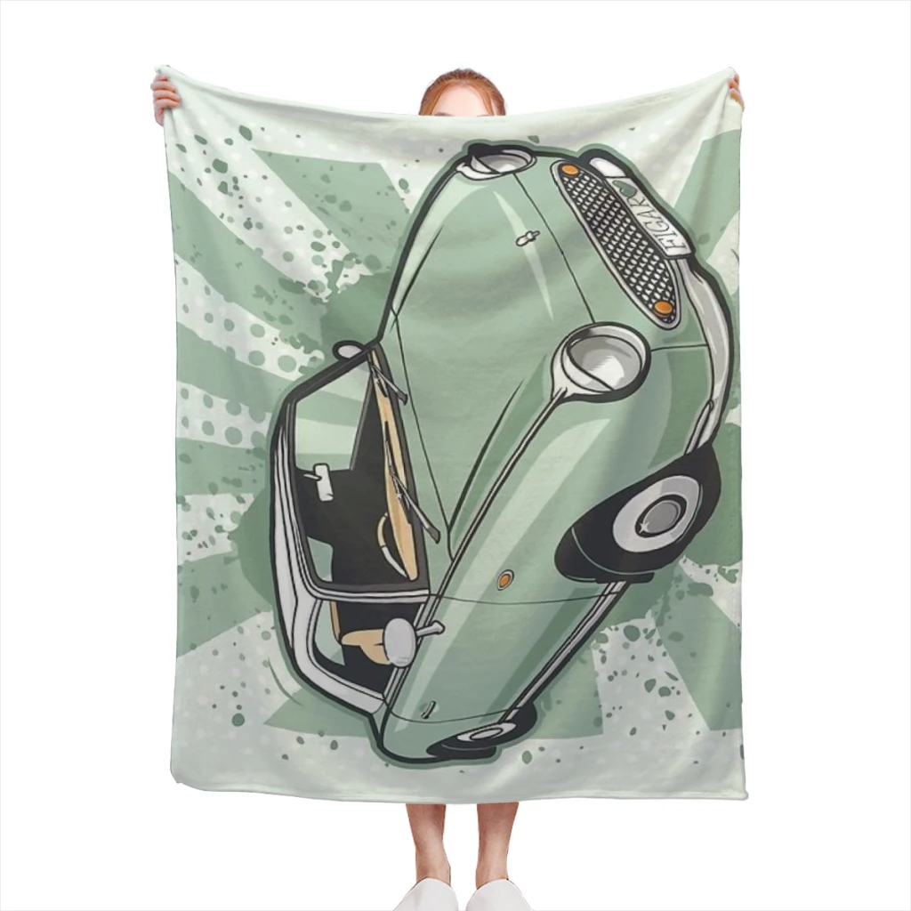 

Fluffy Baby Blanket Emerald Green Nissan Figaro Sofa Camp Nap Bedspread Cozy Flannel Blanket Bedroom Decor