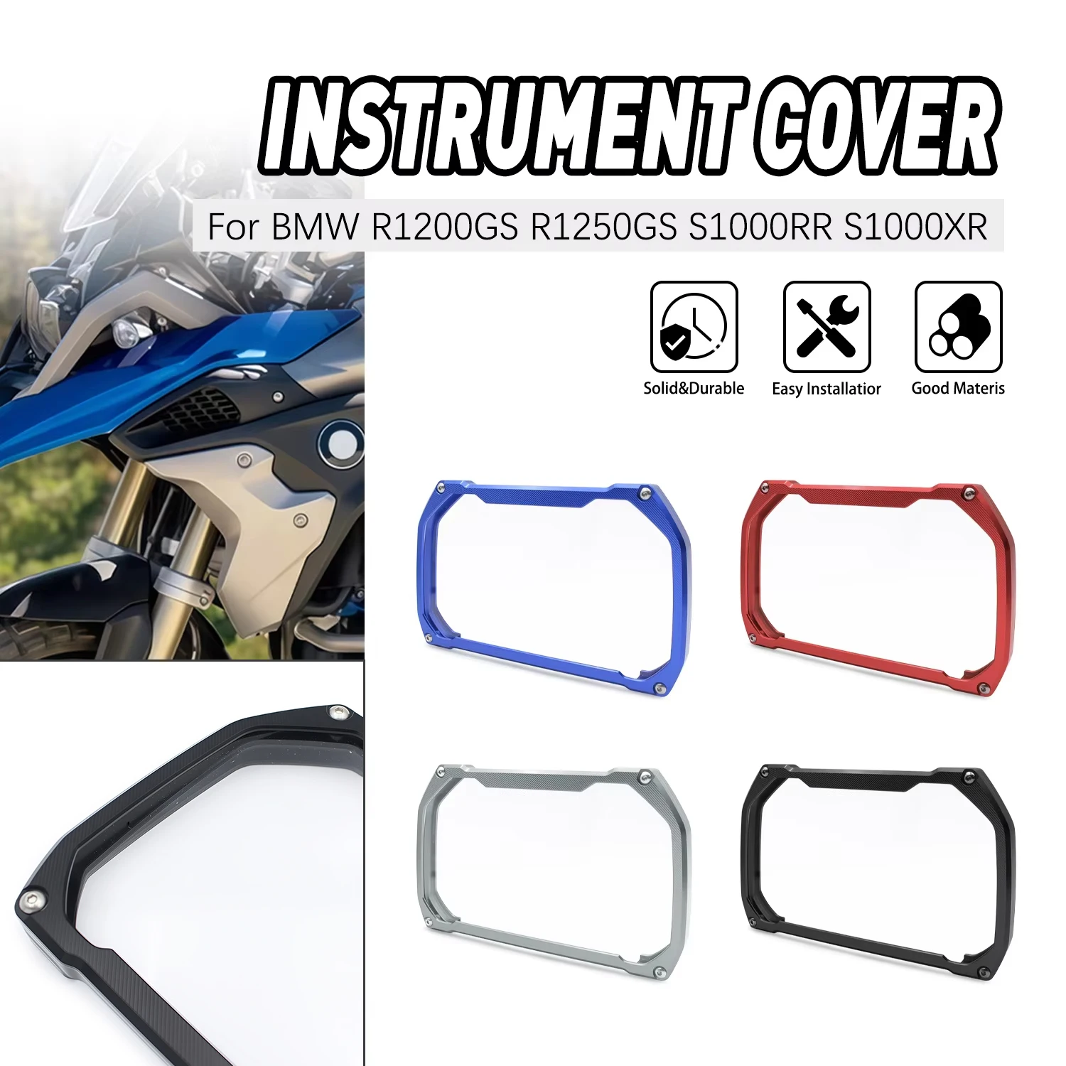 

For BMW R1200GS R1250GS S1000RR S1000XR Accesorios Moto Instrument Cluster Meter Frame Cover Dashboard Screen Protection