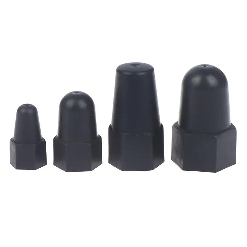 10PCS Lengthen Nut Cap Hexagonal Nut M6 M8 M10 M12PE Plastic Nut Protection Caps Hex Screw Protective Sleeve