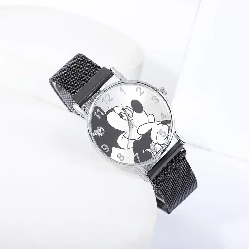 Disney Fashion Mickey High Quality Women Men Watch Stainless Steel Casual Quartz Watch Dress Watch Gift Birthday party gift