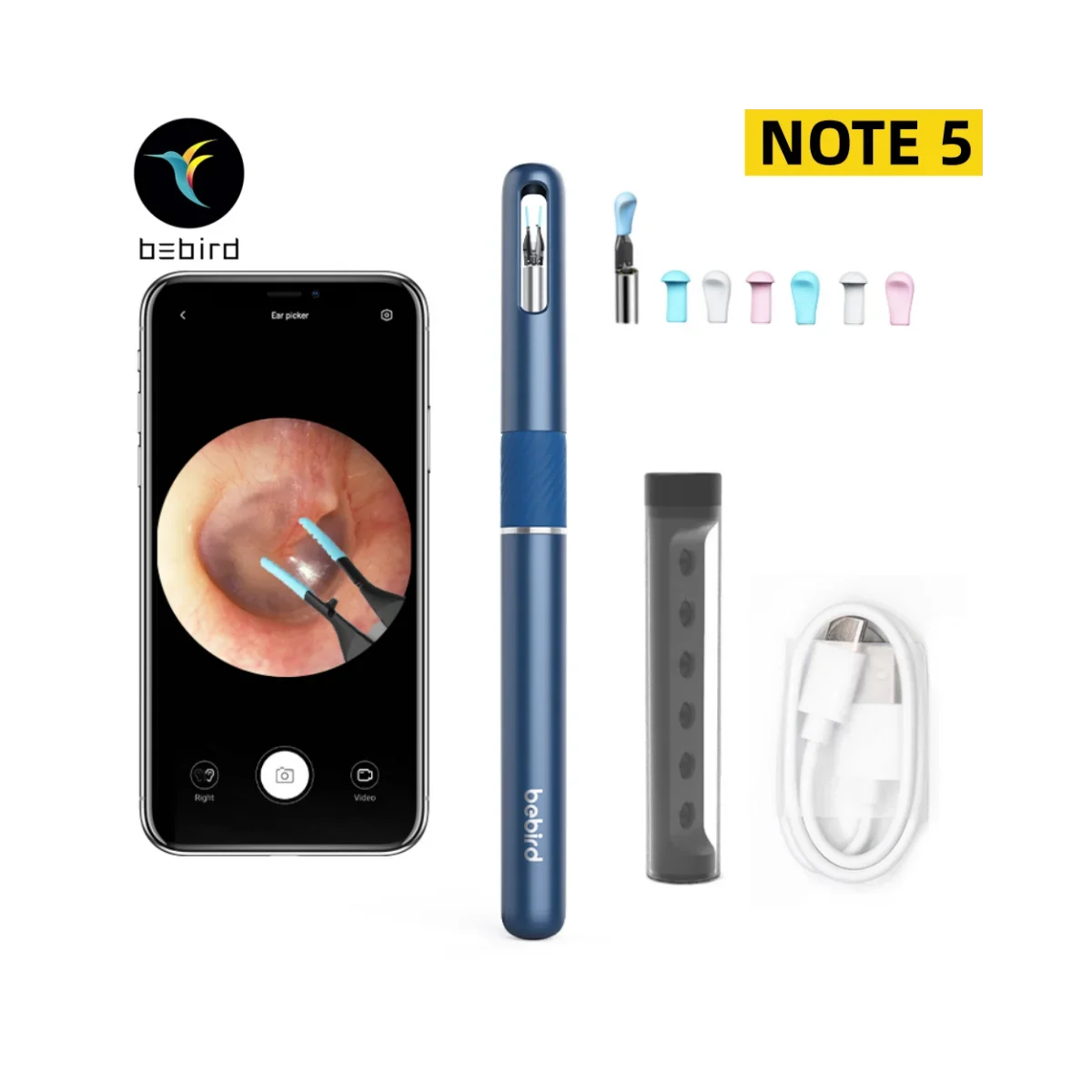 Bebird Note5 Ear Cleaner Smart Visual Ear Wax Removal Sticks Endoscope High Precision Earpick Camera Otoscope Personal Care