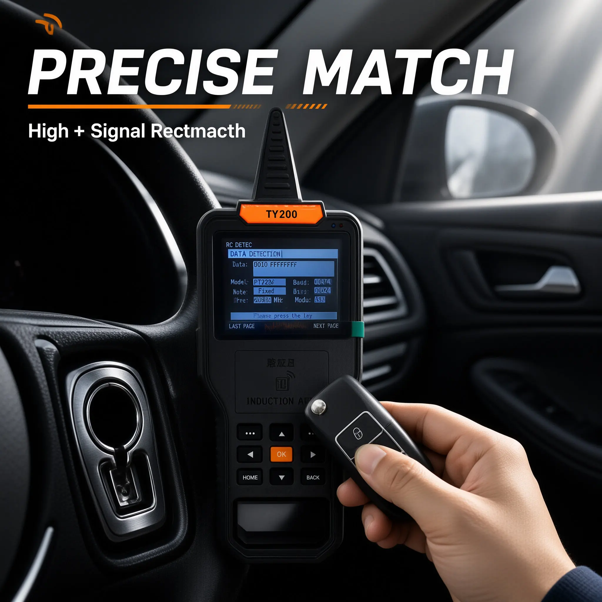 TY200 Rolling Code Transmitter Programmer Multi-function Device Universal Remote Control Host for Locksmith Tool Garage&Vehicle