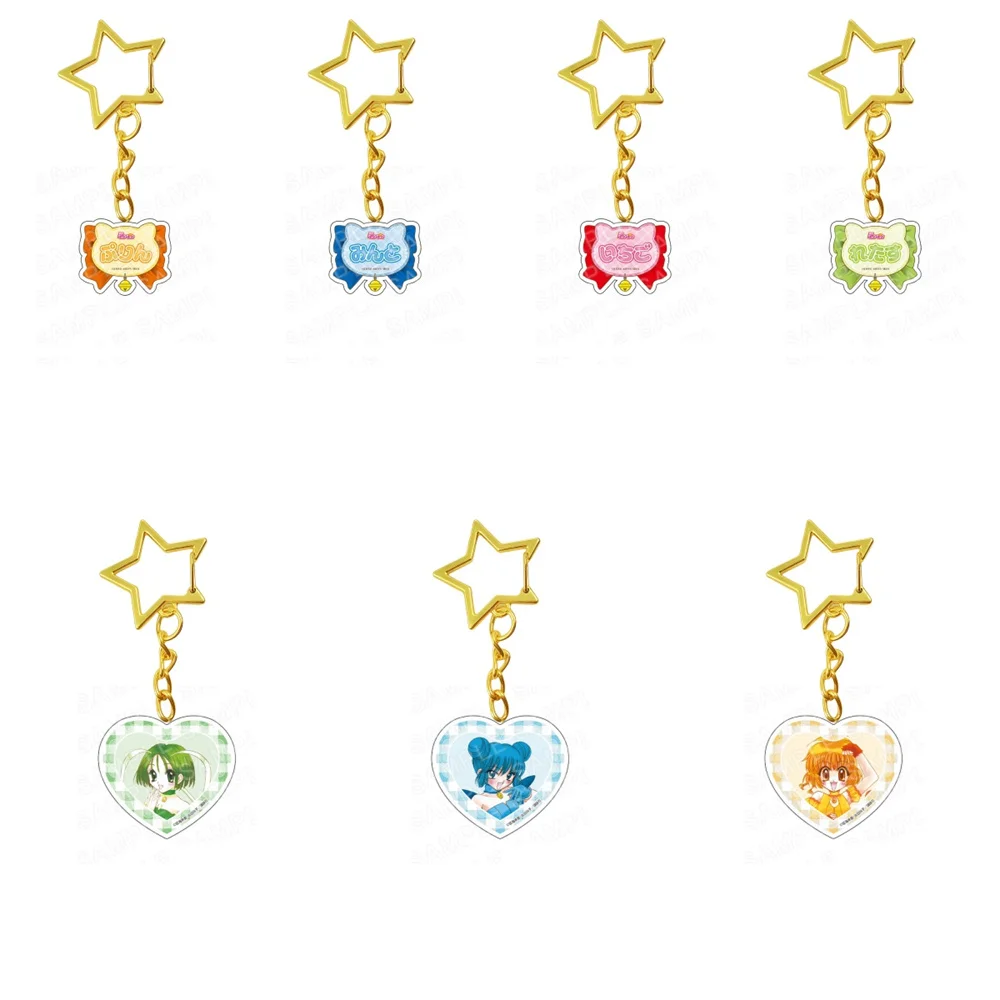 6cm Tokyo Mew Mew Acrylic Keychain Model Figure Cosplay Plate Holder Topper Birthday Fans Halloween‌ Gift