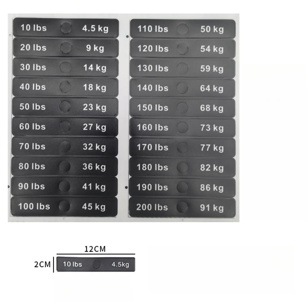 Plate Selection Stickers Fitness Equipment Labels For Weight Training For Weight Plates Weight Label Stickers For Gym Equipment