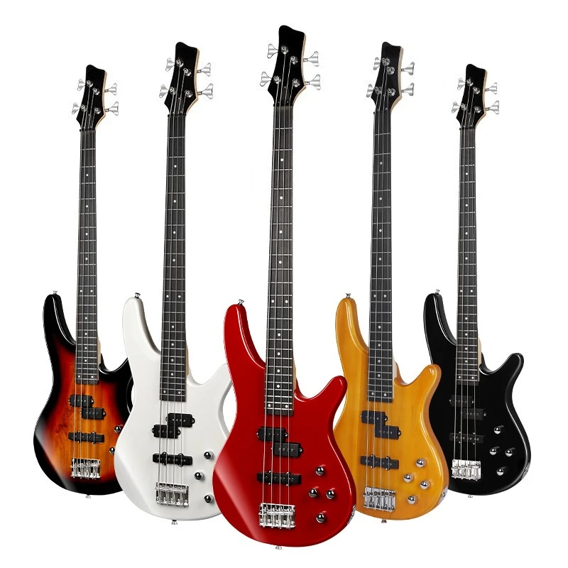 4 String Electric Bass Beginners Playing 24 Tone Bass Adults Children Practice Electronic Basses Entry Level Strings Instrument