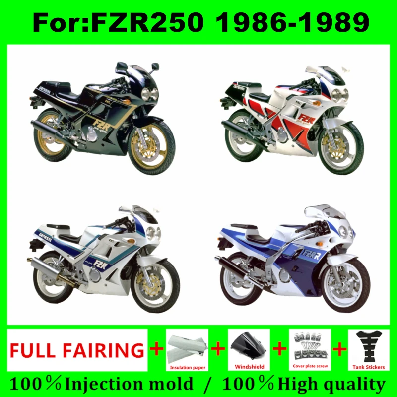 

Motorcycle Fairing Panel Kit Fit For FZR250R FZR250 FZR 250 1986 1987 1988 1989 Accessories Complete Bodywork full fairings kits