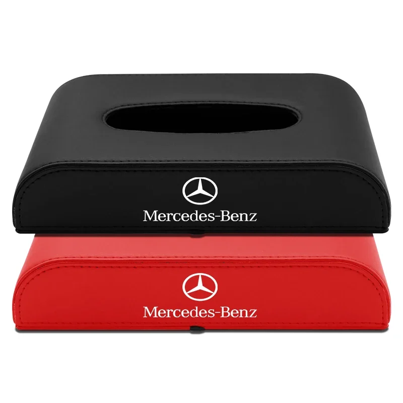 1pcs Car Tissue Box Holder Armrest Box Storage Case Auto For Mercedes Benz AMG W203 W204 W205 W211 W212 W213 G63 Accessories