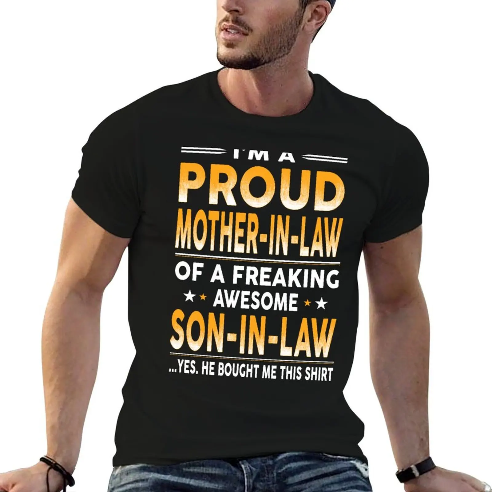 Proud Mother In Law Of A Freaking Awesome Son In Law T-Shirt anime tshirt man tshirt t shirt for man T-shirt