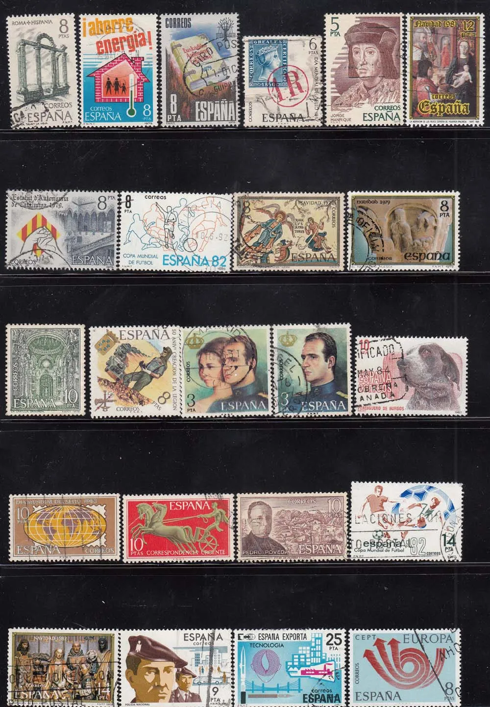 جديد 50 قطعة/الوحدة اسبانيا الإسبانية جميعها مختلفة من العديد من البلدان لا تكرار طوابع البريد لجمع