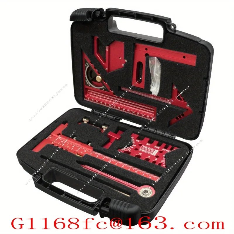 Woodworking Measuring Tool Kit with Storage Box, Plank Splicing Aid Kit