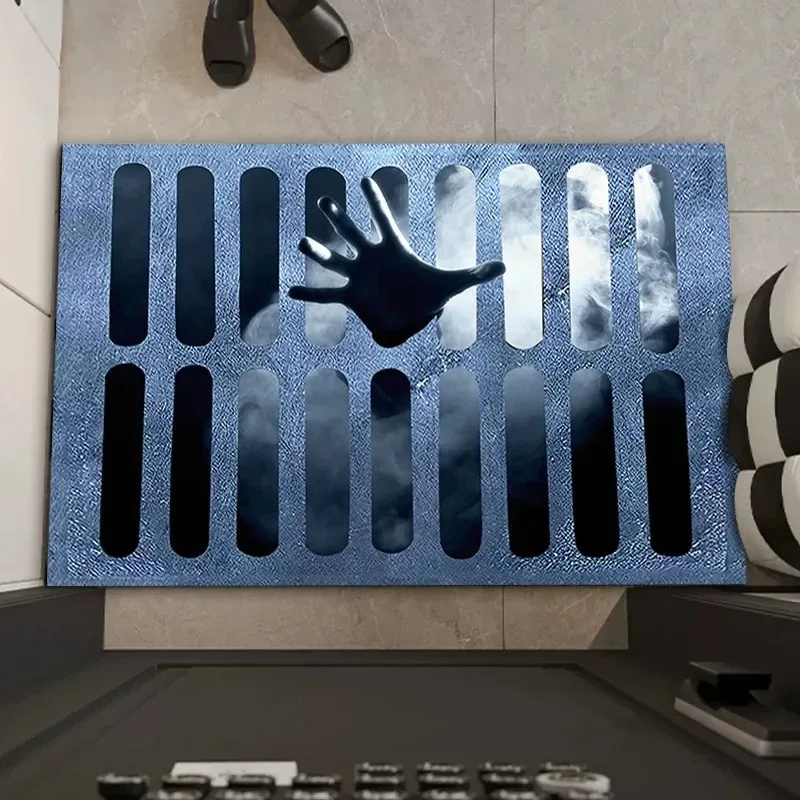 

New 2025 Halloween Clowns Decorative Carpet 3D Visual Three-dimensional Floor Mats Entryway Entry Skull Pumpkin Foot Pads Rugs