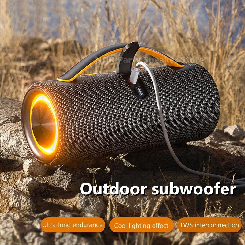 

Multi-function Boombox Outdoor Portable Speakers with TF USB AUX Bluetooth 5.3 Advanced Wireless 30W Powerful Party Speakers