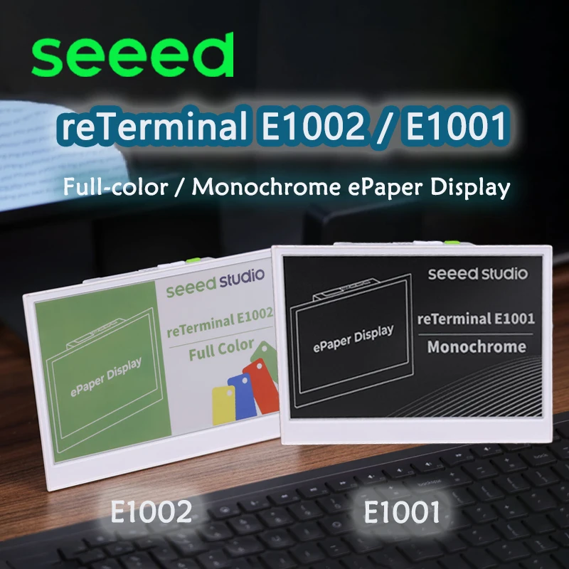 

ReTerminal E1002/E1001 Полноцветный/монохромный 7,3-дюймовый дисплей для электронной бумаги с питанием от ESP32-S3 с открытым исходным кодом, срок службы батареи 3 месяца