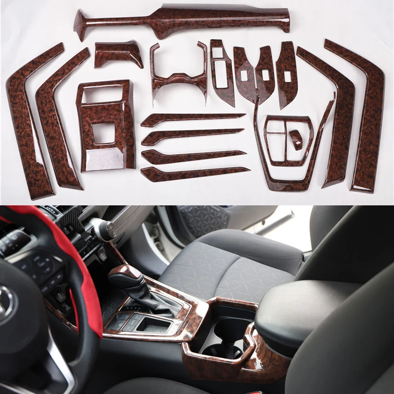 carbon fiber car interior accessories for toyota rav4 2020 2021 2022 2023 xa50 gear panel window lifter switch cover kit refit