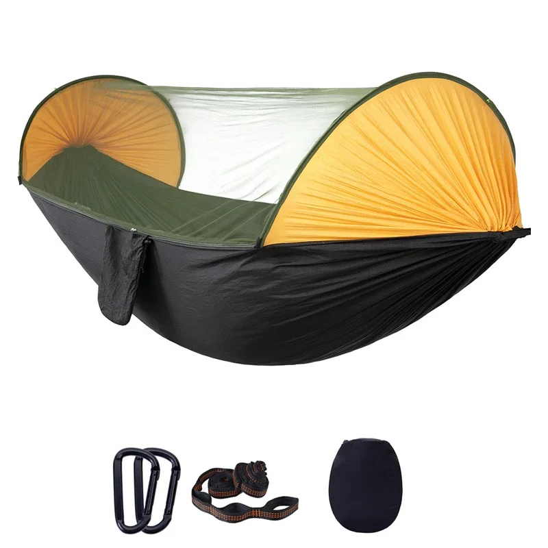 Outdoor hammock with mosquito net breathable double camping park mountain camping self-driving tour