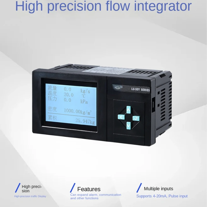 

Liquid gas flow quantitative control instrument with temperature and pressure compensation for steam accumulation