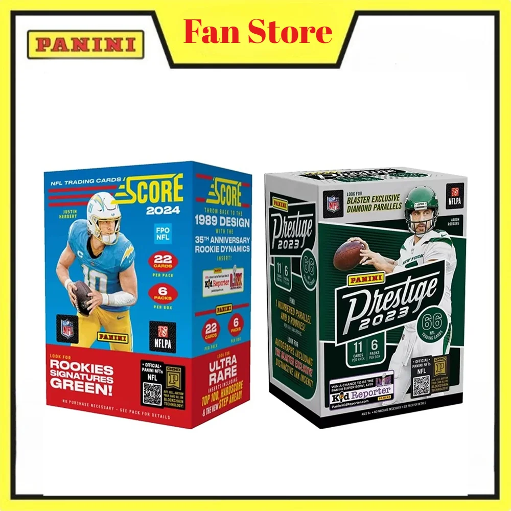 Cartas Colecionáveis Panini Scale Score NFL Football Trading Collection Blaster Box Edição Limitada com Assinatura - ENVIO RÁPIDO