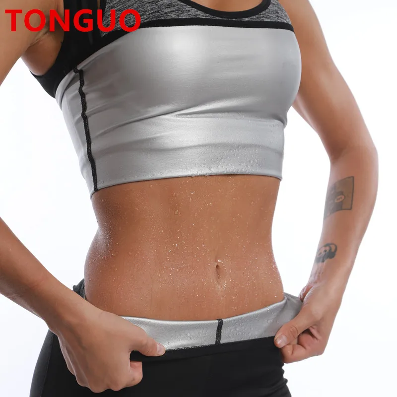 Supersize Women Hot Sweat Vest Weight Loss Sauna Shirt Long Short Sleeve Fitness Top Workout Body Shaper Slimming Training Suits