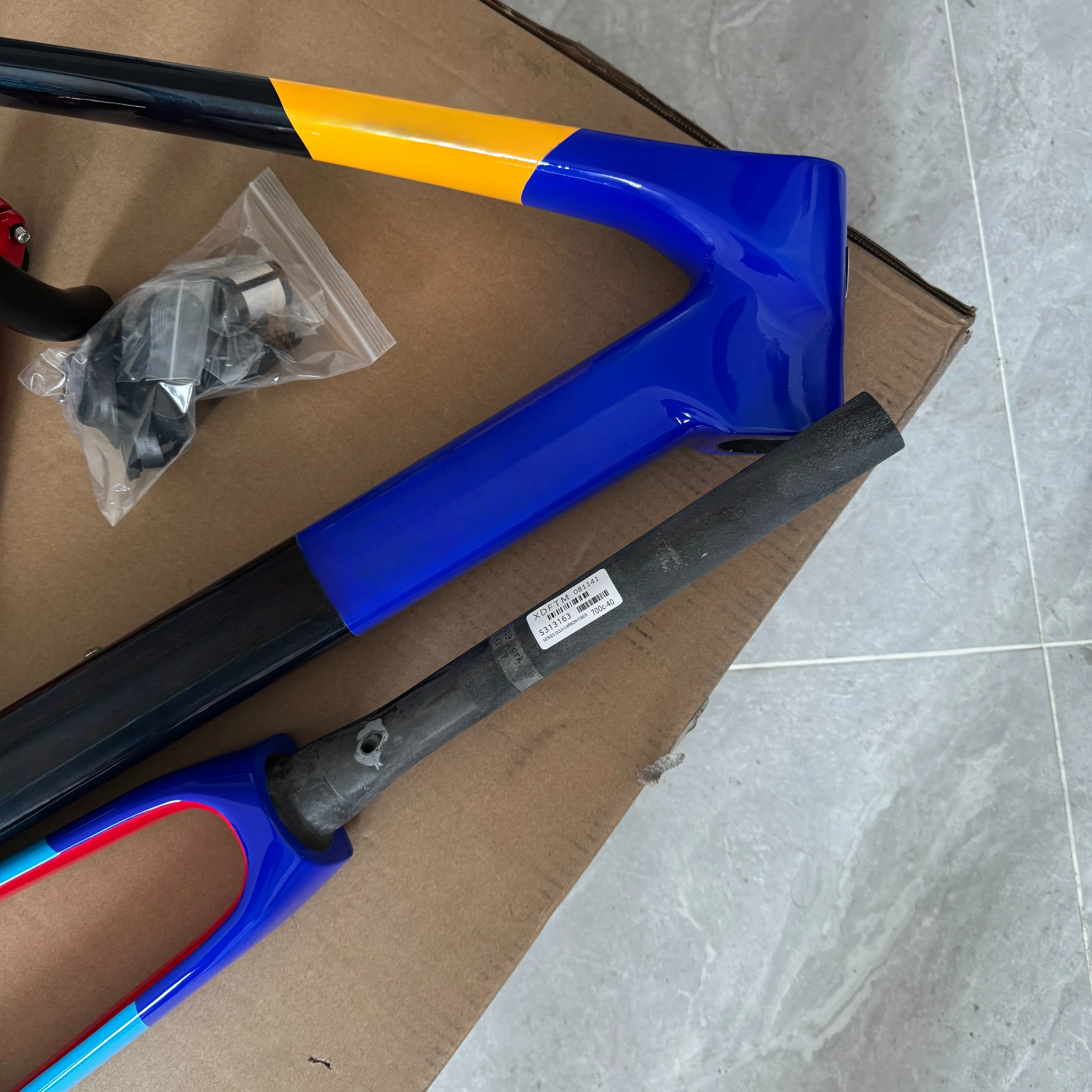 مخفي كامل ألياف الكربون الطريق الدراجة Slr8 الإطار من خلال المحور قرص الفرامل لون مخصص #6