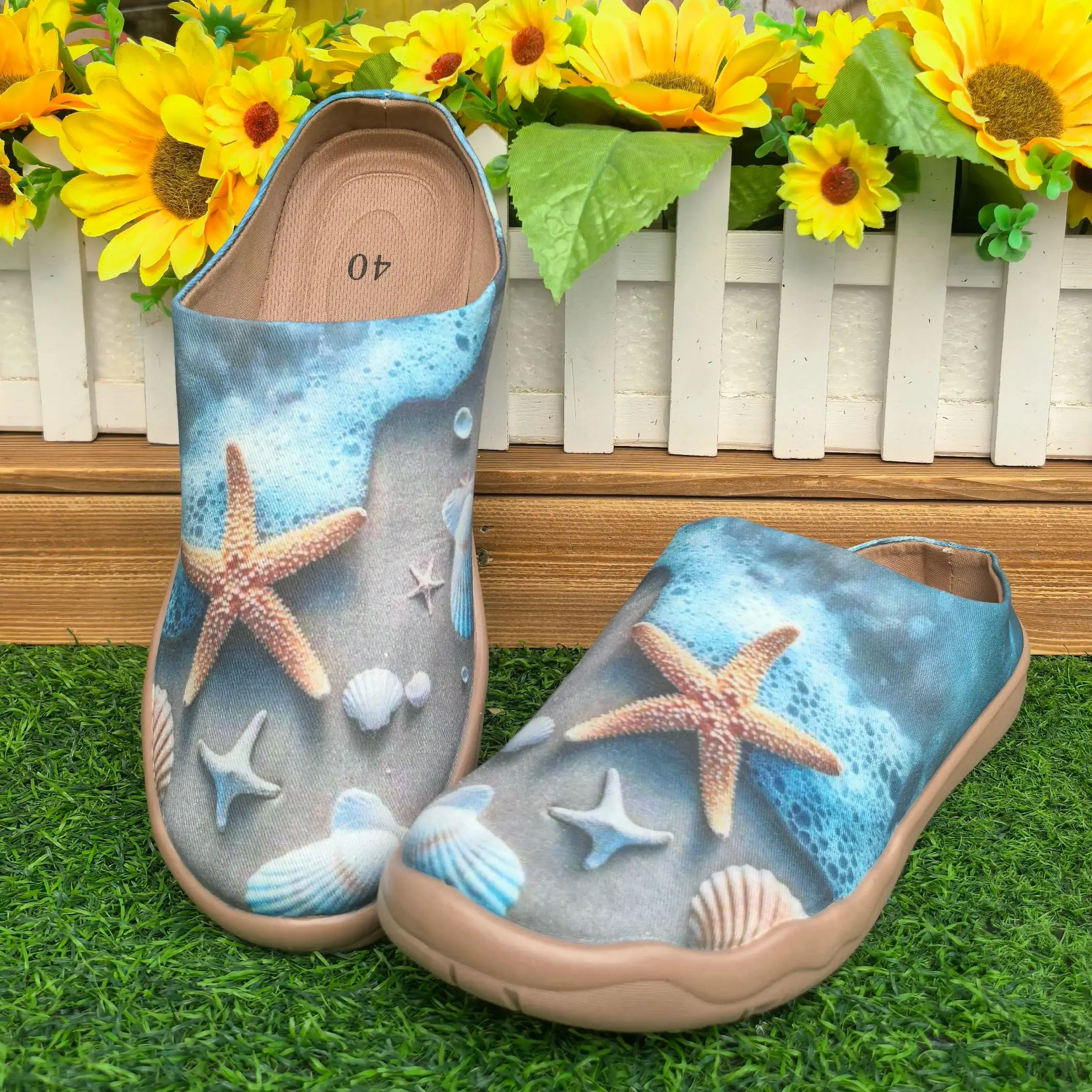

Women's New Summer Marine Animal Starfish Fashion Printed Casual Shoes, Comfortable Shallow Low-Cut Soft Soles, Lightweight and Breathable Large Size Women's Shoes