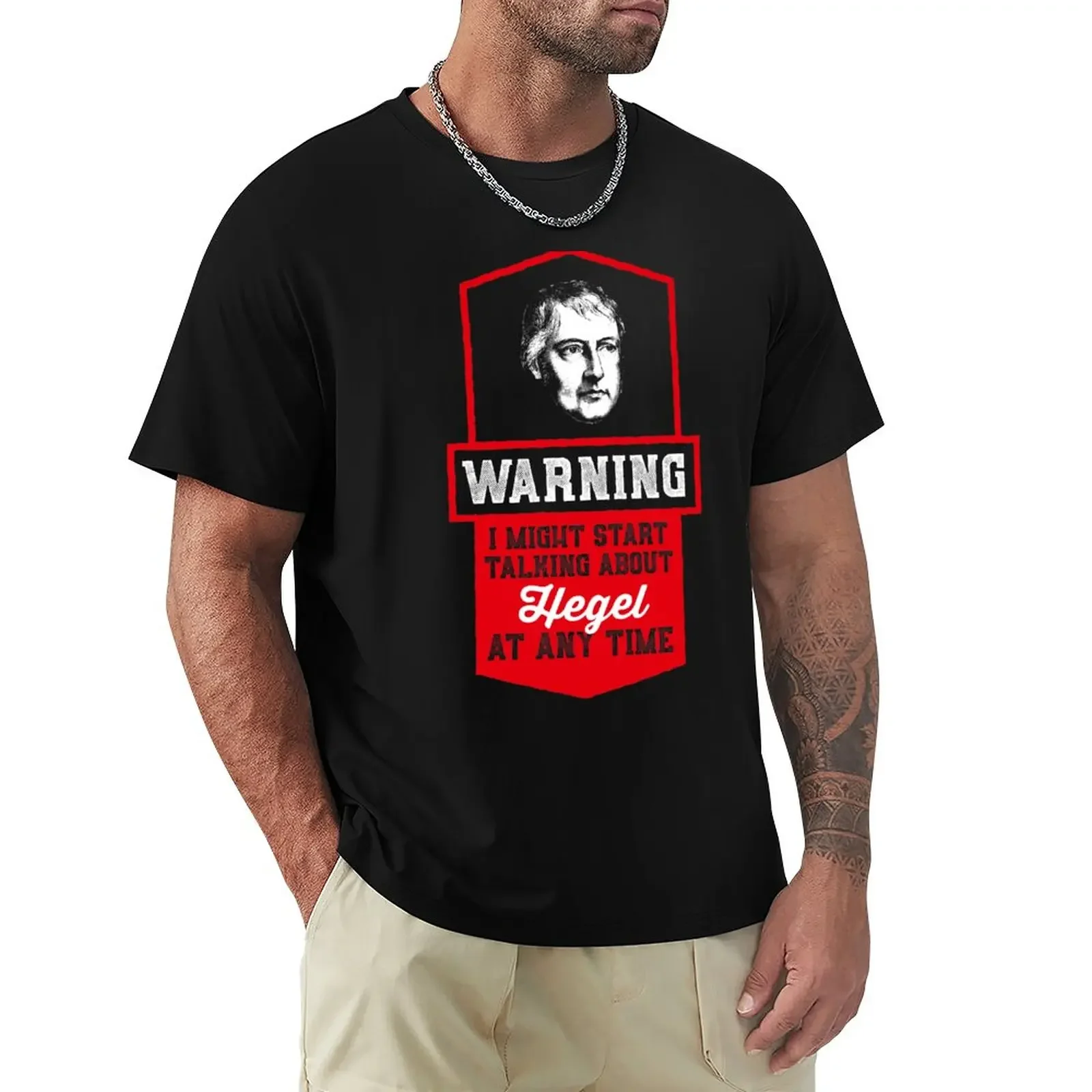 Warning i might start talking about Hegel- Philosophy Gift T-Shirt summer clothes for a boy Short sleeve tee men