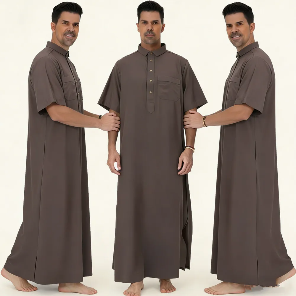2026 رمضان عيد الرجال رداء جوبا ثوب الرجال المسلمات فستان السعودية العربية عباية تركيا قفطان الإسلام الملابس الصلاة دافحة ديشداشا