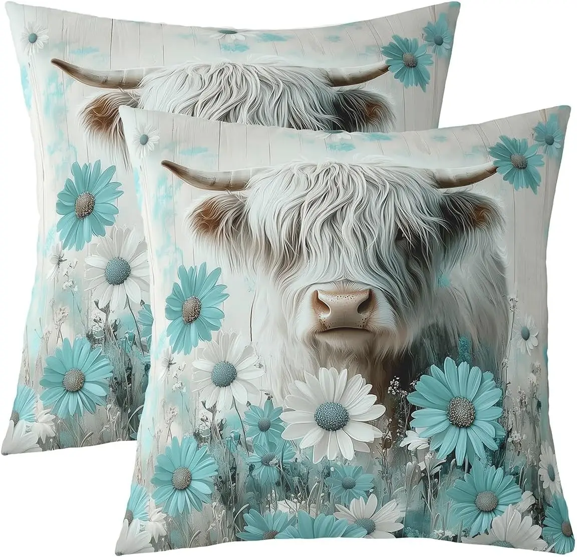 Highland Cow Throw Pillow Covers 18