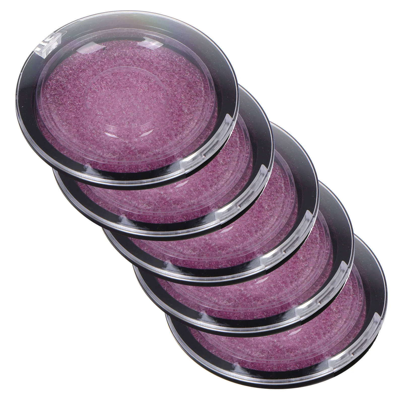 5 PCS False Eyelash Box Acrylic Storage Clear Cases Empty Packaging Compact Powder Container