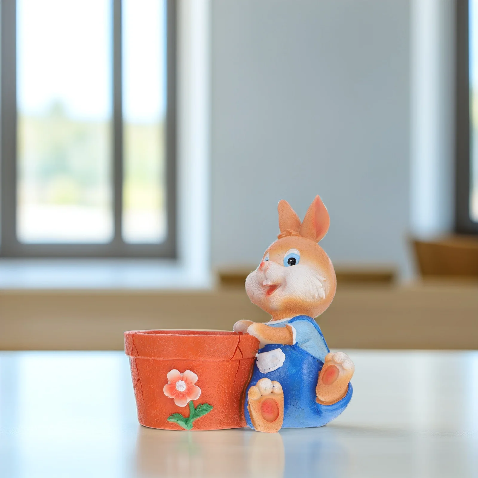 

1Pcs Resin Flowerpot Cute Rabbit-Shaped Succulent Planter for Small Plants Garden Decor Balcony Terraces Green Plants Pot Cactus