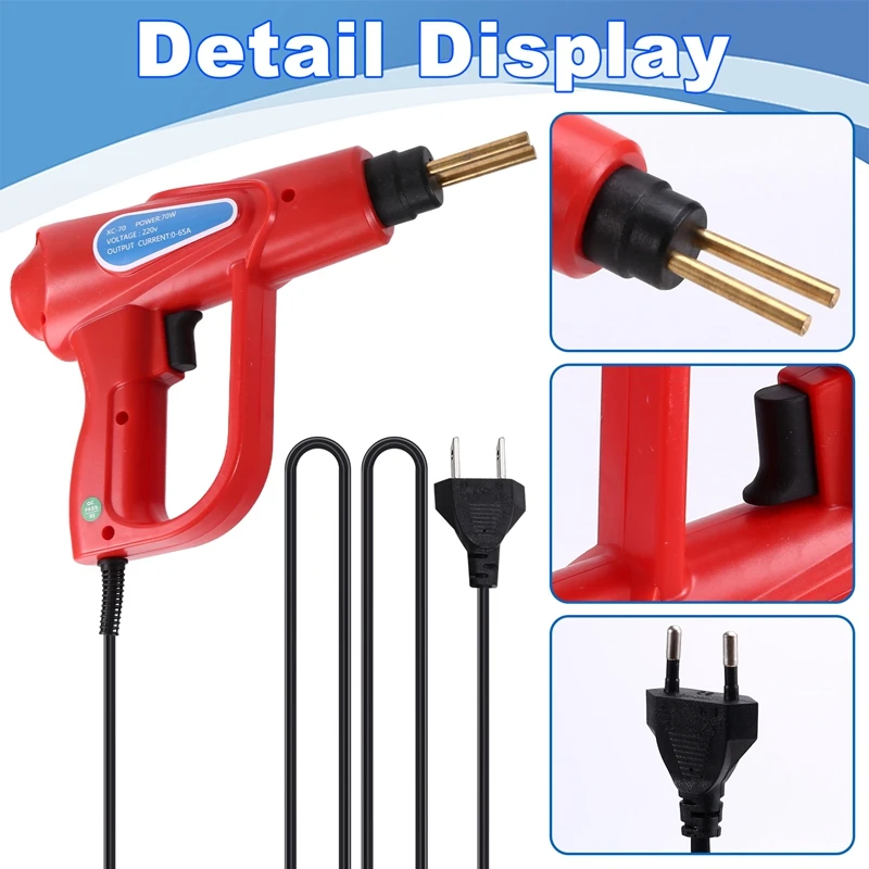 A81M New 70W Hot Stapler Plastic Welding Machine 4 Types Staples Welding Repairing Machine Car Bumper Repair Kit