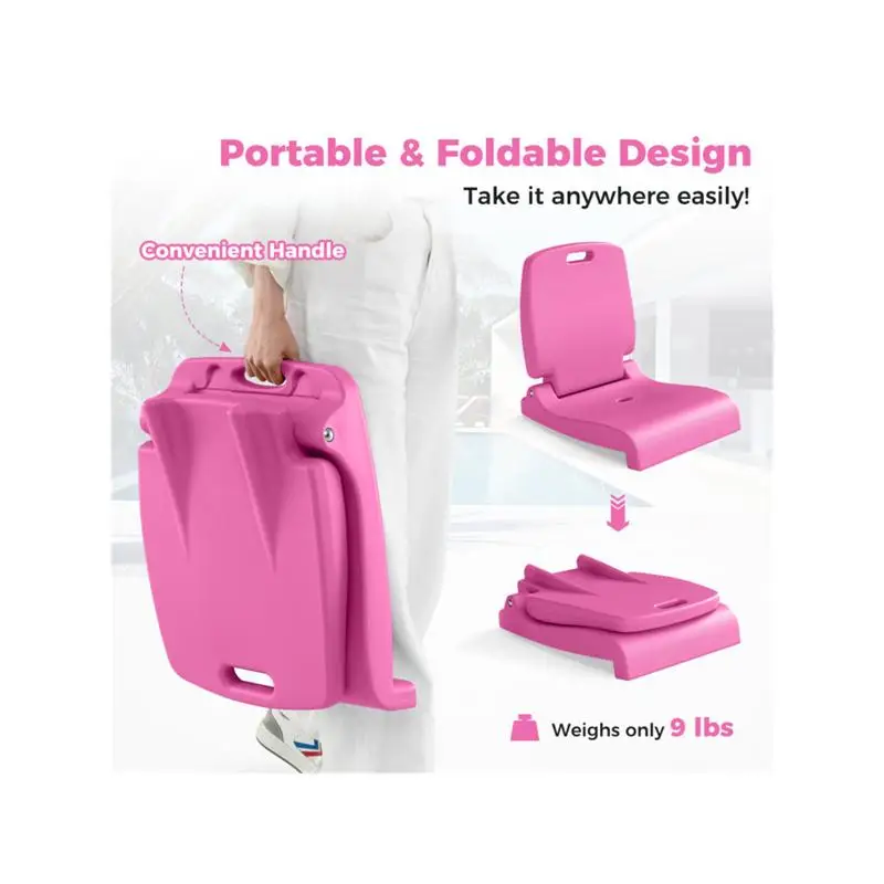 كراسي حمام سباحة خارجية قابلة للطي باللون الوردي للاسترخاء وحمامات الشمس