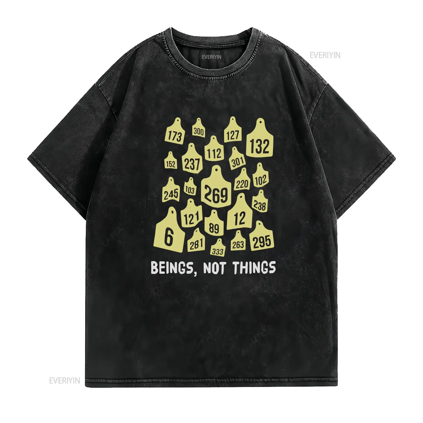 Beings Not Things T shirt Vegan Go Apparel Plant Based Animal Rights liberation vintage Washed Breathable graphic streetwear