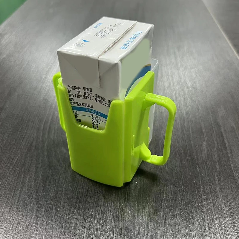 Fucntion Adjustable Safe Toddle Practical Self-Helper Juice Milk Box Drinking Box Holder Cup For Baby Kids Handles Supply