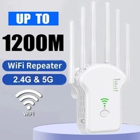 2.4G5G Dual-Band 300Mbps 1200Mbps Wireless WiFi Repeater WiFi Signal Repeater WiFi Extender Antenna Network Amplifier WPS Router