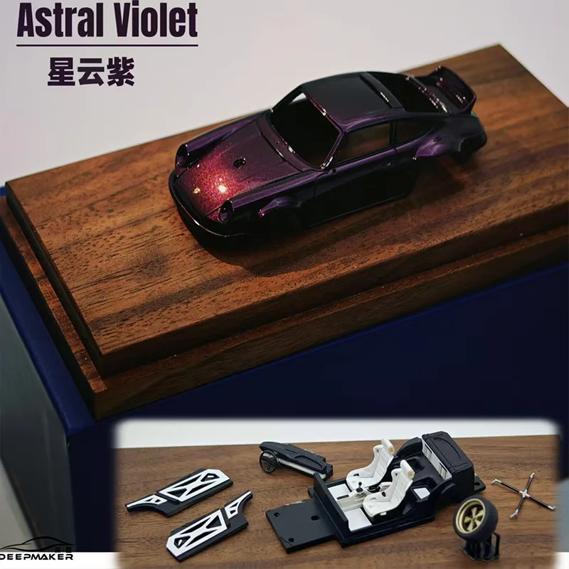 In Magazzino 1:64 Deepmaker 911 Cantante Dls Simulazione Resina In Miniatura Supercar Modello Personalizzato Giocattolo Per Bambini Regali Collezione Ornamento