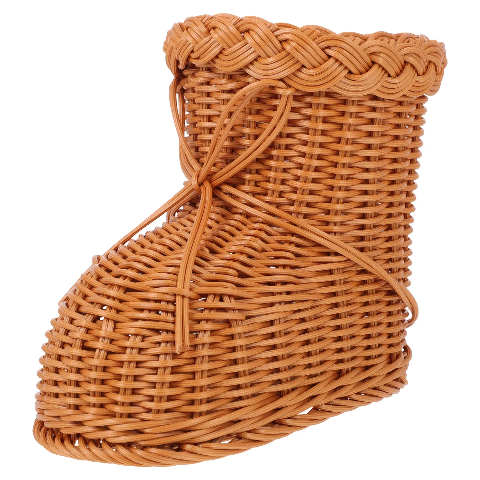 

1Pcs Imitation Rattan Storage Basket Handmade Woven Decorative Flower Holder Gift Party Decoration Wedding Banquet
