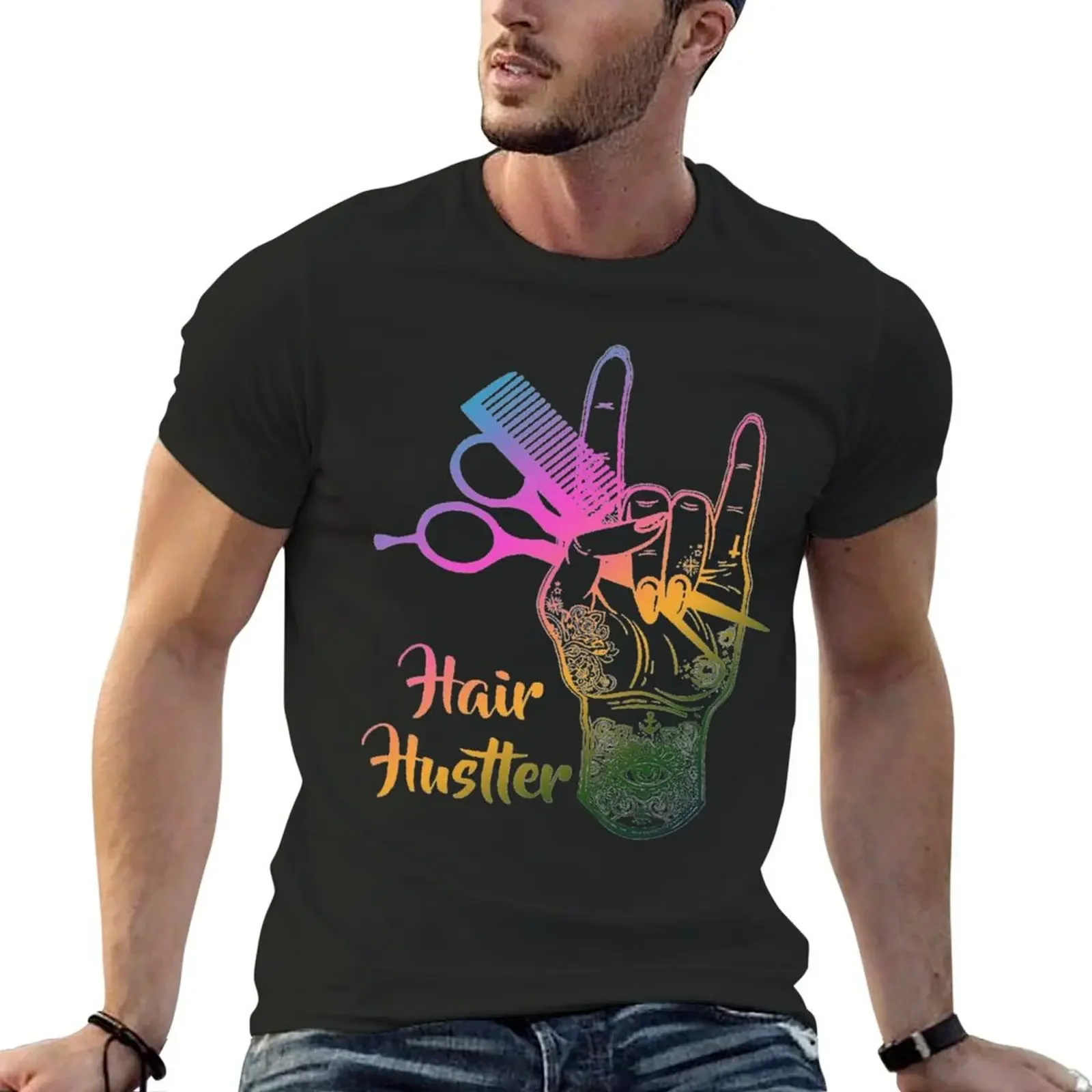 Hair Hustler Hairstylist Hairdresser Funny Gift Idea T-Shirt anime stuff baggy shirts anime tshirt big and tall t shirts for men