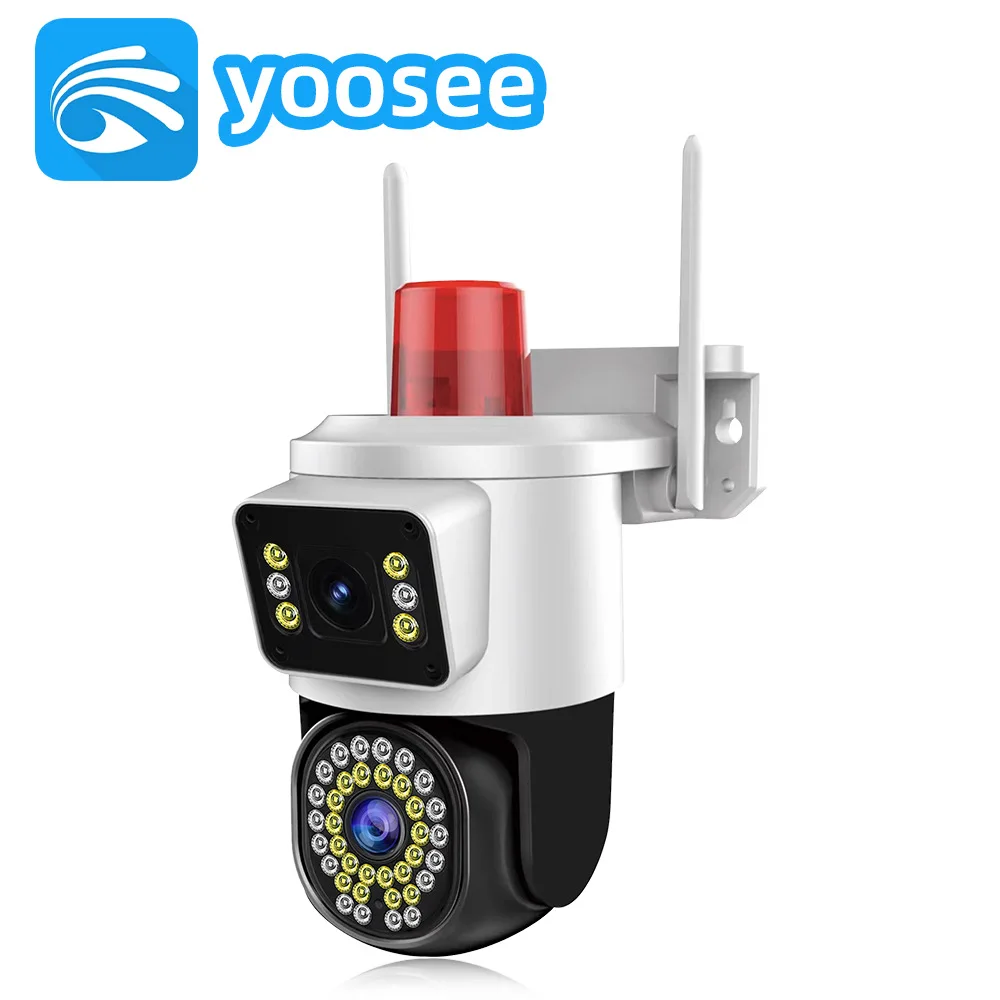 Yoosee APP 4MP Dual Lens Wireless PTZ Alarm  IP Dome Camera Full Color AI Humanoid Detection Home Security CCTV Baby Monitor