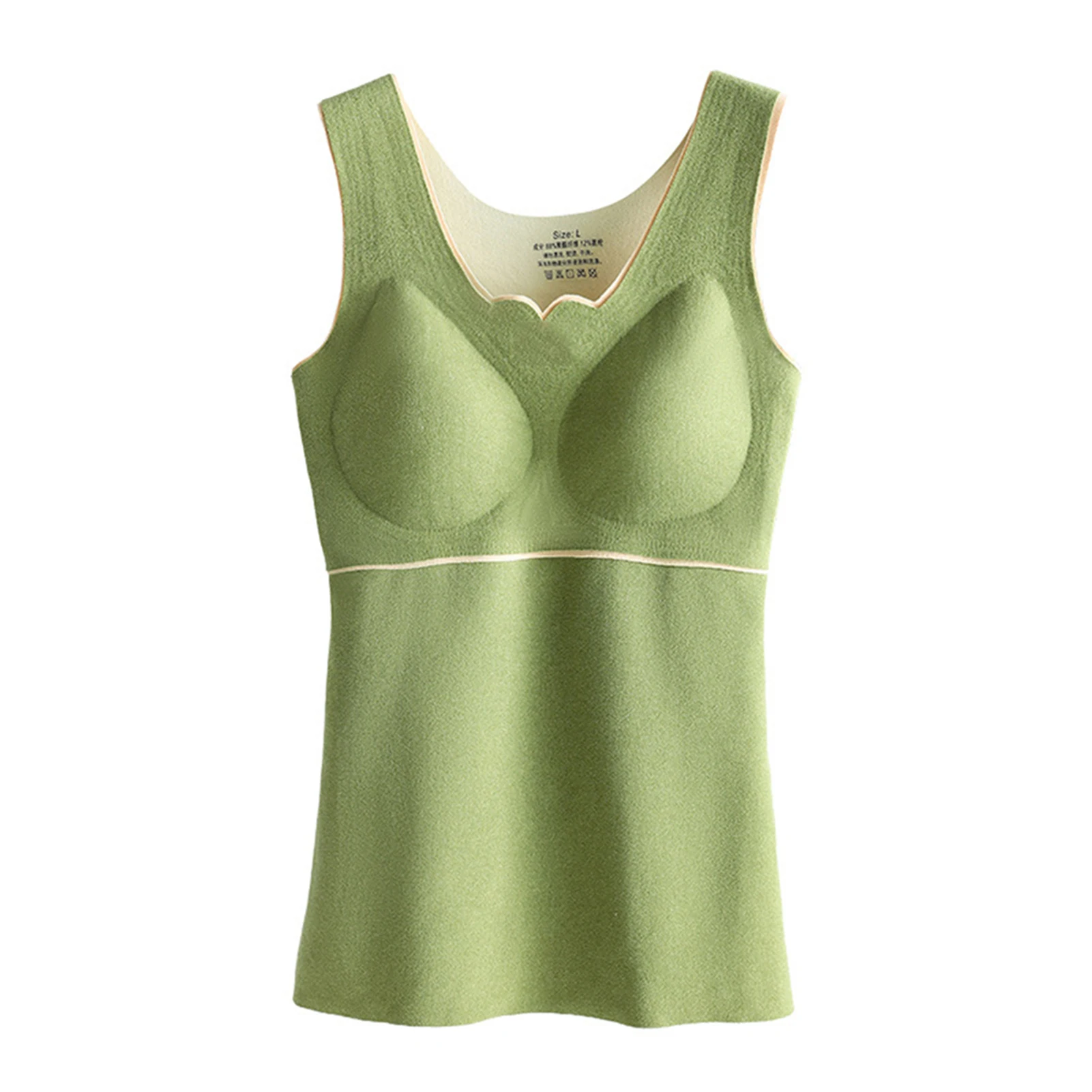 Thermal Underwear For Women Sleeveless Intimate Tops Thermal Vest With Bra Pads For Women Girls