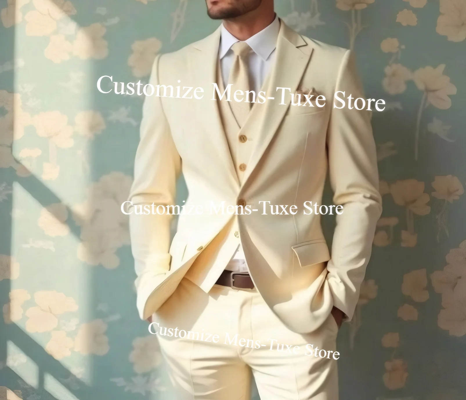 

Men's 3 Piece Suit Slim fit Off Tuxedo Suit Party Wear Designer 3 pcs Suit